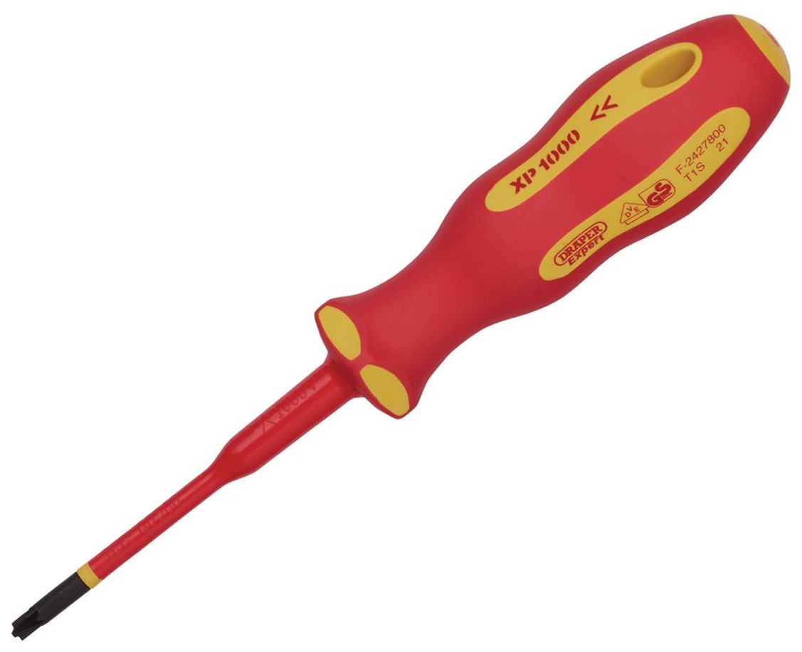 Draper XP1000 VDE Slimline PZ/SL Type Screwdriver No.1 x 80mm 02254