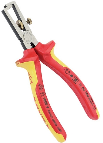 Knipex 11 08 160 Insulated Wire Stripping Pliers 160mm 31930