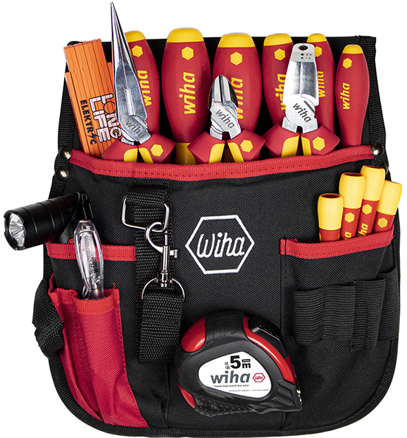 Wiha WHA-44574 18Pc Electricians Tool Set and Pouch