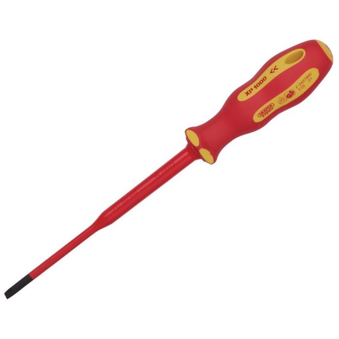 Draper XP1000 VDE Slimline Plain Slot Screwdriver 3.5 x 100mm 02159