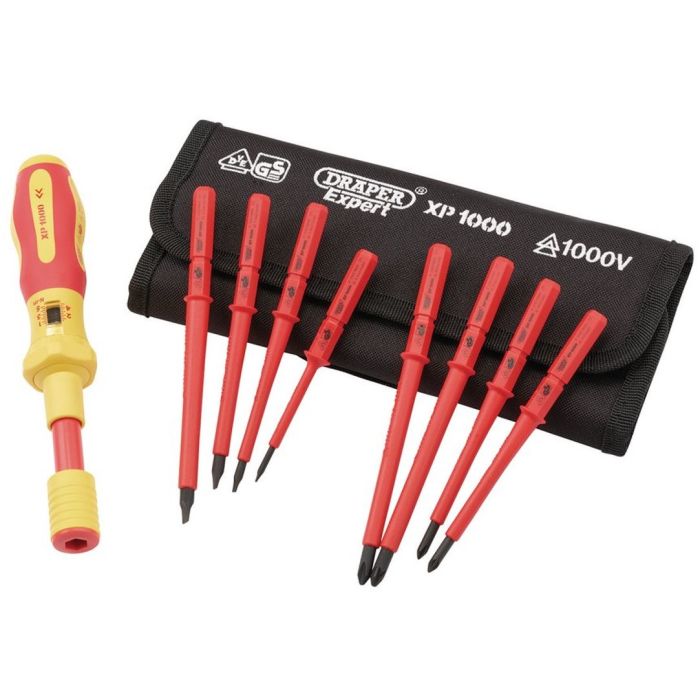 Draper XP1000 9 Piece VDE Interchangeable Torque Screwdriver Set 65372