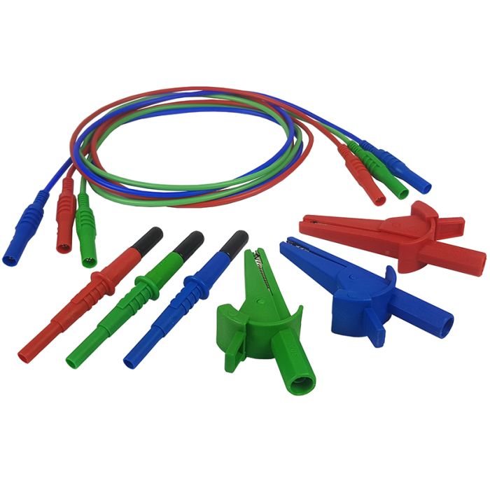 Silvertronic Unfused 3-Wire Silicone Test Lead Set SIL3W-UF