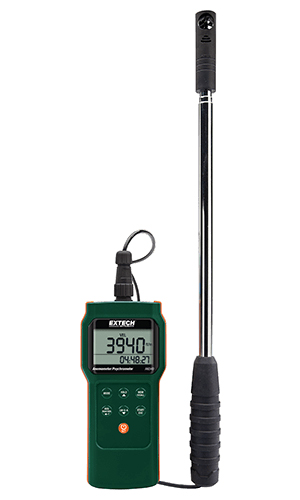 Extech AN340 CMM CFM Anemometer Psychrometer Datalogger