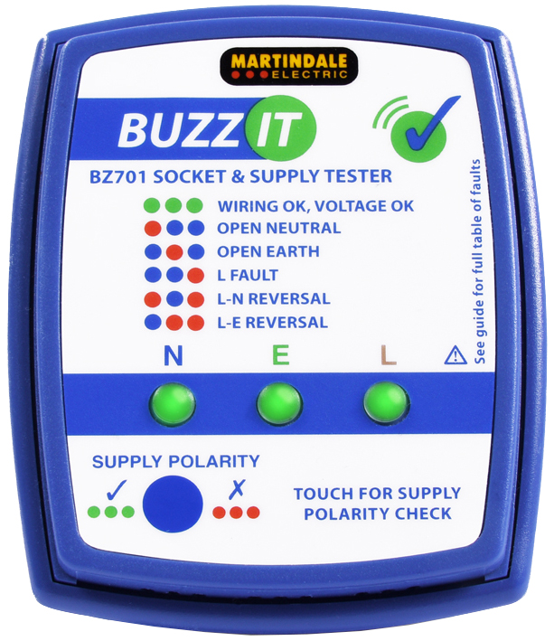 Martindale BZ701 Audible Socket Tester with Mains Polarity Check