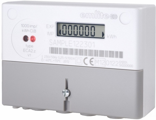Emlite EM111-E (ECA2) 1Ph kW Hr Generation Meter with SHORT cover