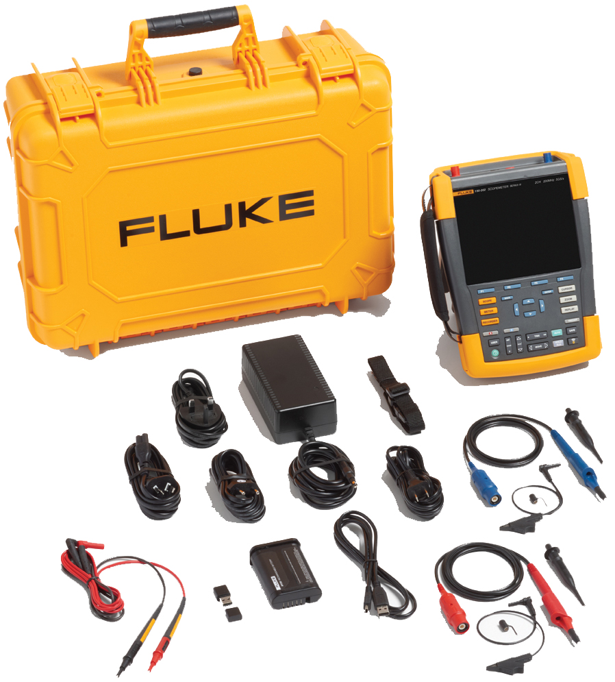 Fluke 190-202-IIIS ScopeMeter Kit - 2Ch 200MHz - 5282442