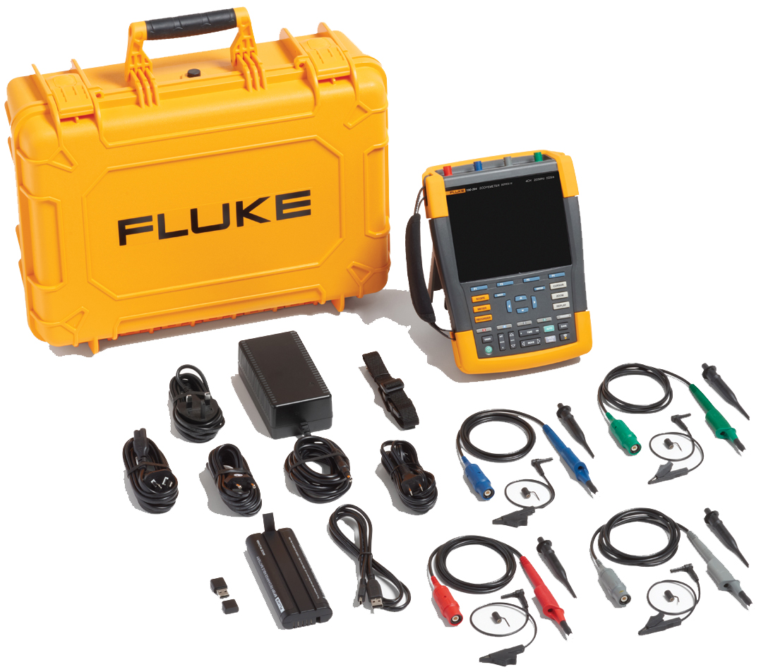 Fluke 190-204-IIIS ScopeMeter Kit - 4Ch 200MHz - 5282474