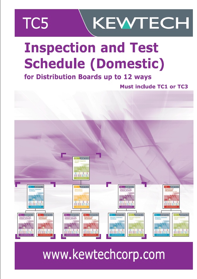 Kewtech TC5 Schedule of Test Results 12 Ways