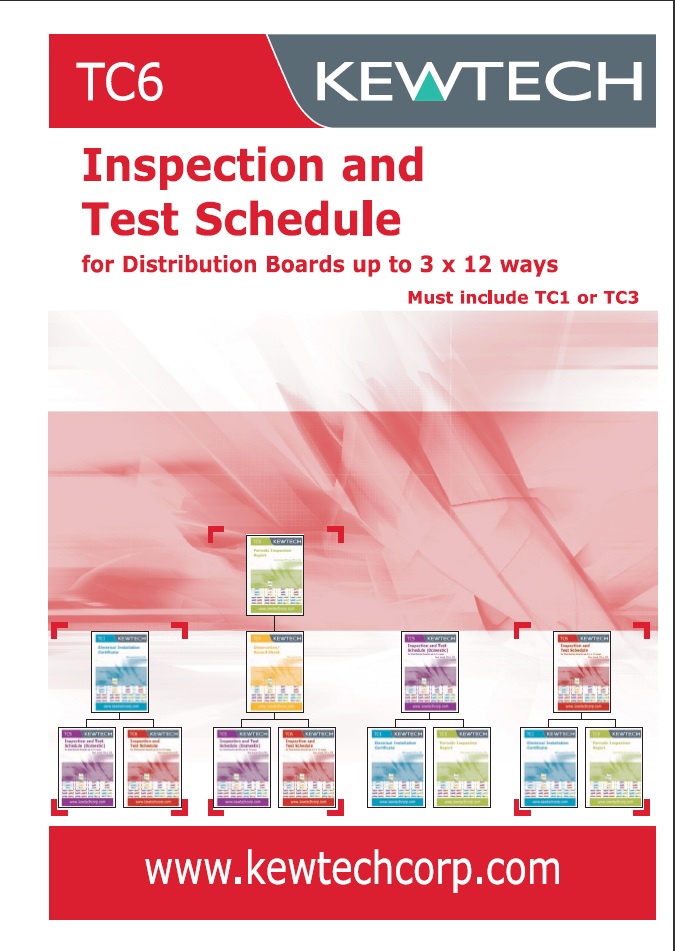 Kewtech TC6 Shedule of Test Results 36 Ways