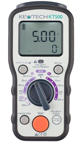 Kewtech KT500 Digital RCD Tester AC ACS A RCD