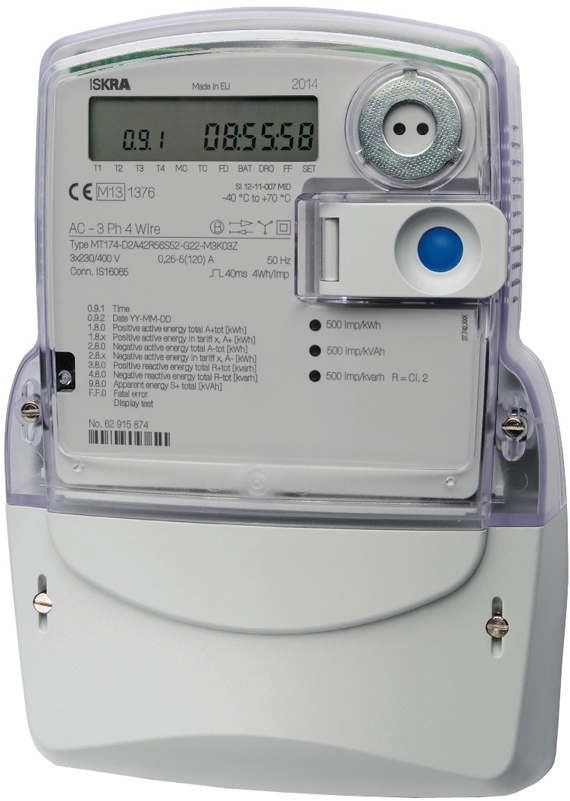 JWS Iskra MT-174 Three Phase Smart Meter DIRECT CONNECTION