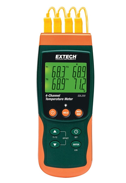 Extech SDL200 4-Channel Datalogging Thermometer