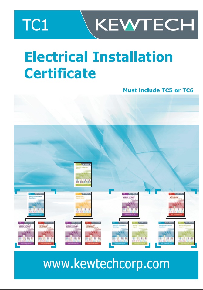 Kewtech TC1 Electrical Installation Certificate