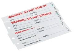 KEWTAGS Lock-off warning tags pack of 4