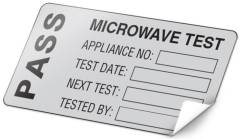 Martindale Microwave Test Pass PAT Test Label
