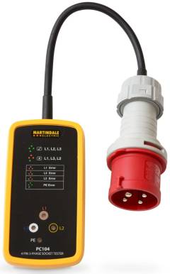 Martindale PC104 3-Phase Industrial Socket Tester 16A